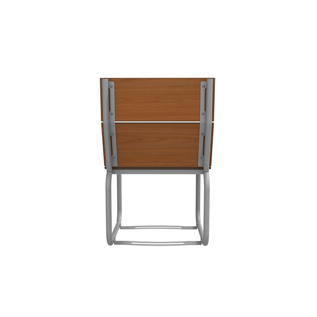 Metal Sollya Armchair / HPL - 1place - anthracite 7016 / clear chene