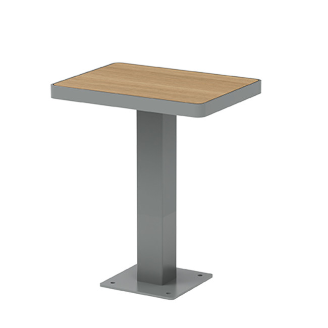 Metal / HPL / HPL Stool - 1Place - Anthracite 7016 / Clear Chene