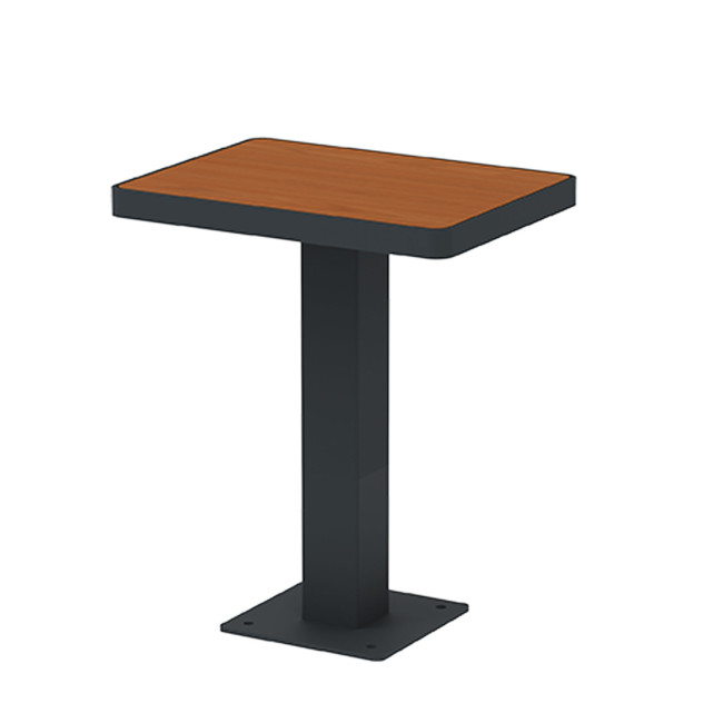 Metal / HPL / HPL Stool - 1Place - Anthracite 7016 / Clear Chene