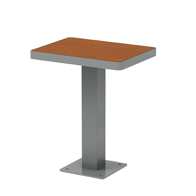 Metal / HPL / HPL Stool - 1Place - Anthracite 7016 / Clear Chene