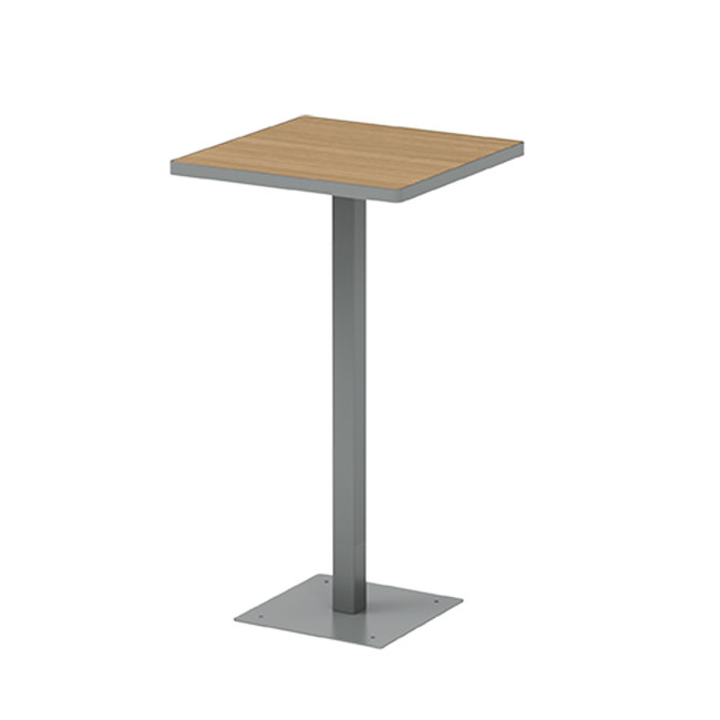 2/Seater high square metal - hpl hp with an anthracite 7016 / clear chene