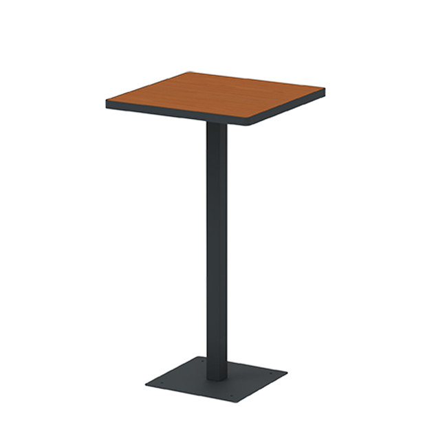 2/Seater high square metal - hpl hp with an anthracite 7016 / clear chene