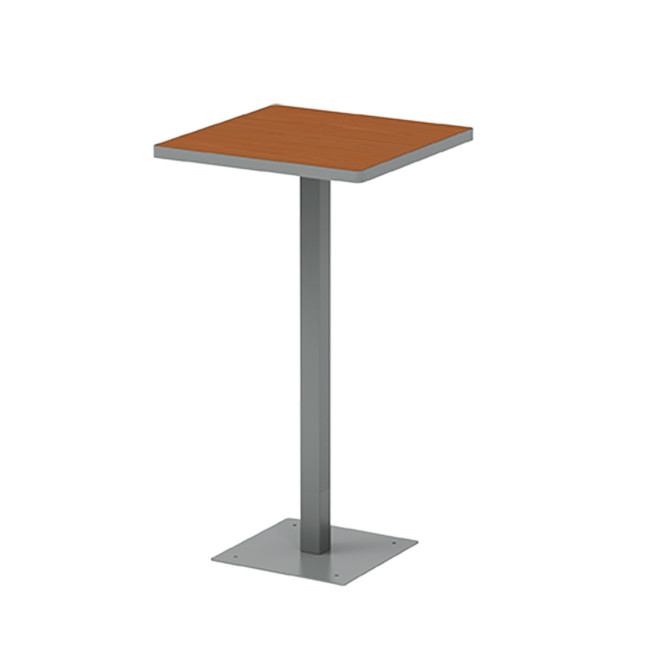 2/Seater high square metal - hpl hp with an anthracite 7016 / clear chene