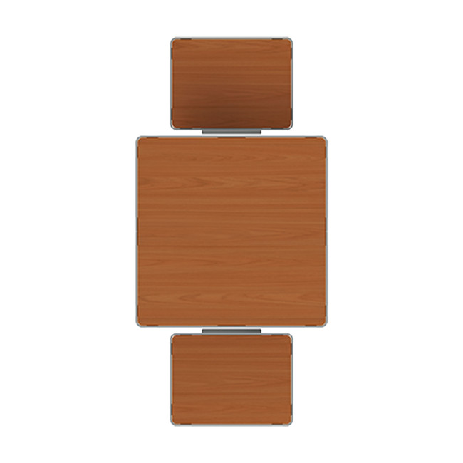 Table High Square + Stools Orpin Metal / HPL tok - 2places - anthracite 7016 / clear chene
