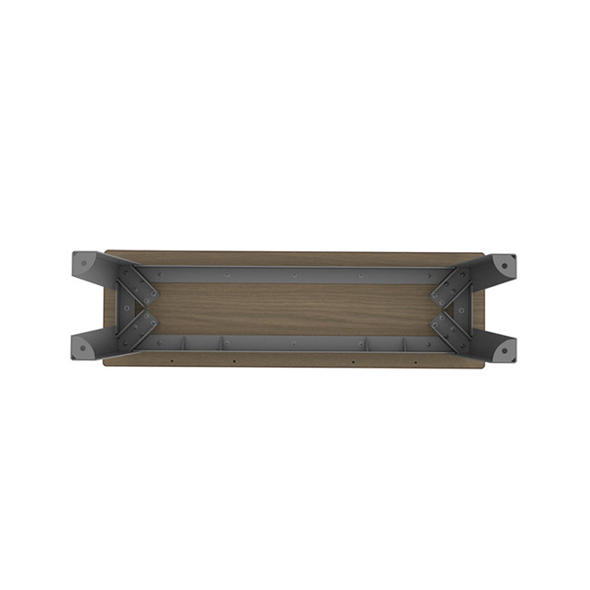 SELIM metal seat / HPL RIGHTS FREE - 2places - anthracite 7016 / cheen clear