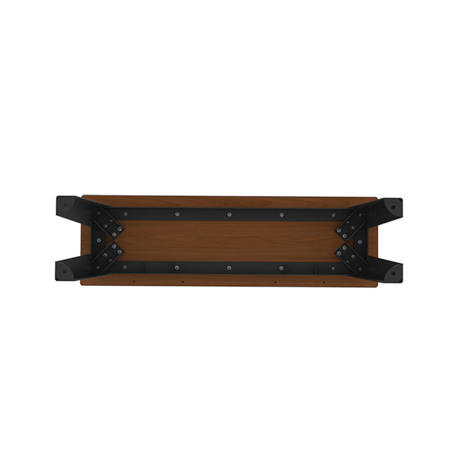 SELIM metal seat / HPL RIGHTS FREE - 2places - anthracite 7016 / cheen clear