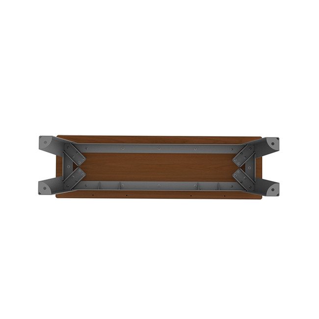 SELIM metal seat / HPL RIGHTS FREE - 2places - anthracite 7016 / cheen clear