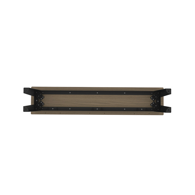 Selim metal seat / HPL straight feet - 3places - anthracite 7016 / cheen clear