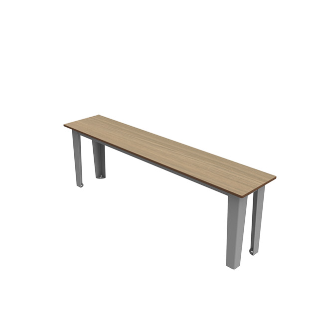 Selim metal seat / HPL straight feet - 3places - anthracite 7016 / cheen clear