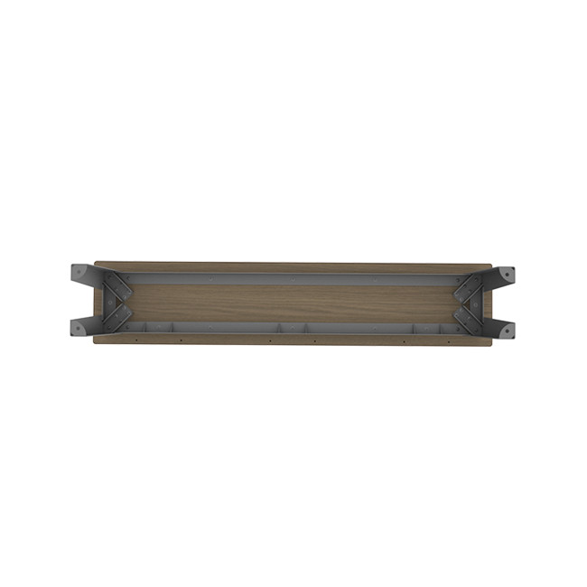 Selim metal seat / HPL straight feet - 3places - anthracite 7016 / cheen clear
