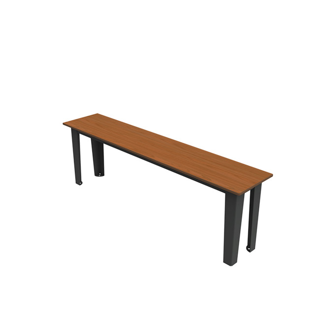 Selim metal seat / HPL straight feet - 3places - anthracite 7016 / cheen clear