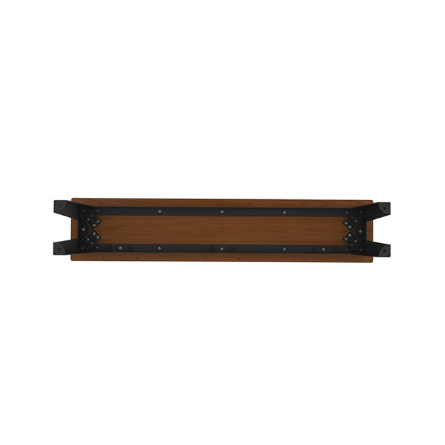 Selim metal seat / HPL straight feet - 3places - anthracite 7016 / cheen clear