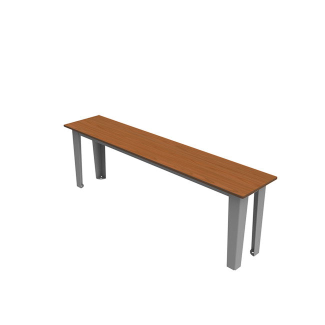 Selim metal seat / HPL straight feet - 3places - anthracite 7016 / cheen clear