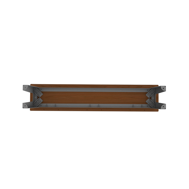 Selim metal seat / HPL straight feet - 3places - anthracite 7016 / cheen clear