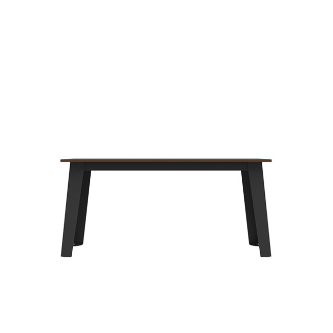 SELIM metal seat / HPL inclined feet - 2places - anthracite 7016 / clear chene