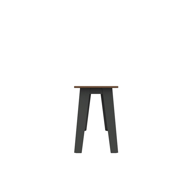 SELIM metal seat / HPL inclined feet - 2places - anthracite 7016 / clear chene