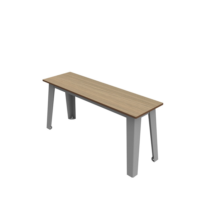 SELIM metal seat / HPL inclined feet - 2places - anthracite 7016 / clear chene