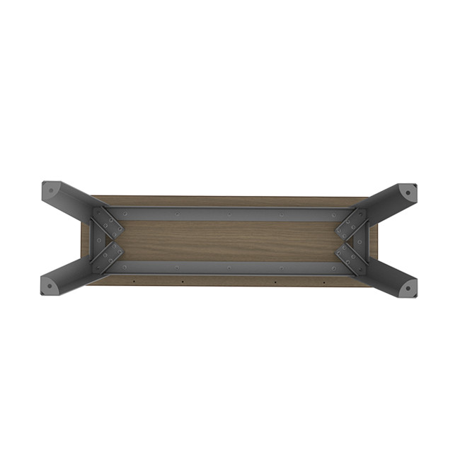 SELIM metal seat / HPL inclined feet - 2places - anthracite 7016 / clear chene