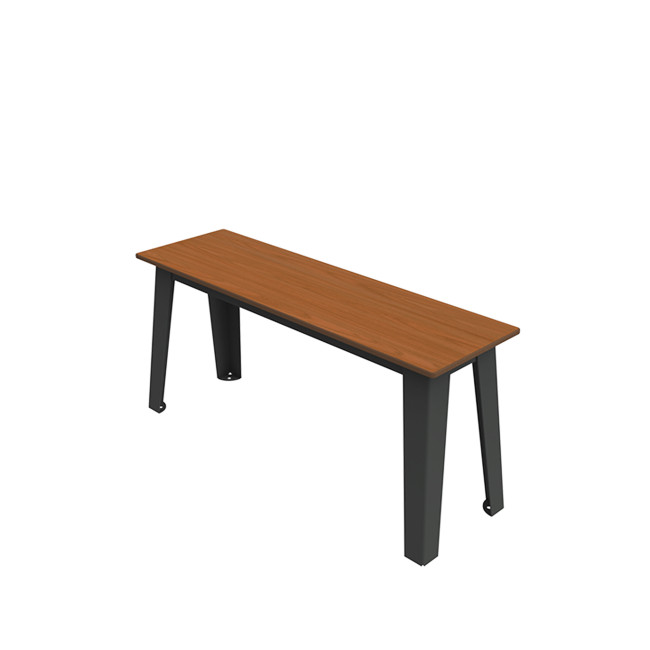 SELIM metal seat / HPL inclined feet - 2places - anthracite 7016 / clear chene