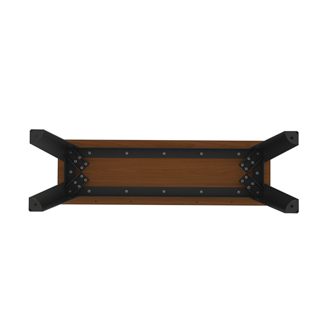 SELIM metal seat / HPL inclined feet - 2places - anthracite 7016 / clear chene
