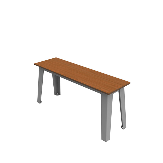 SELIM metal seat / HPL inclined feet - 2places - anthracite 7016 / clear chene