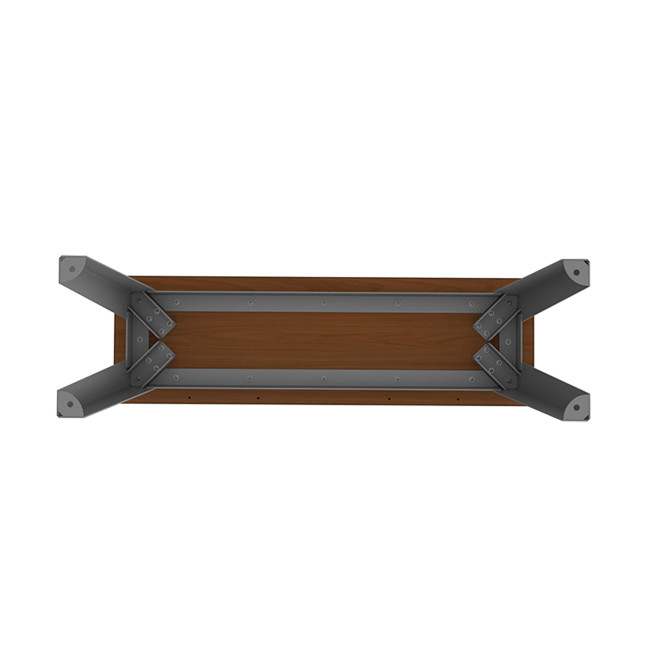 SELIM metal seat / HPL inclined feet - 2places - anthracite 7016 / clear chene