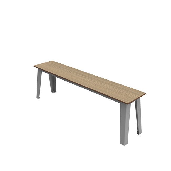 Selim metal seat / HPL inclined feet - 3places - anthracite 7016 / clear chene