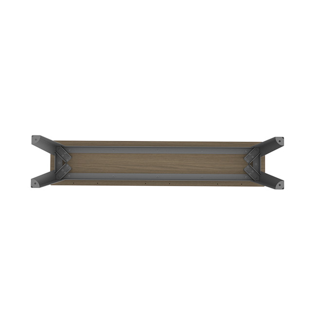 Selim metal seat / HPL inclined feet - 3places - anthracite 7016 / clear chene