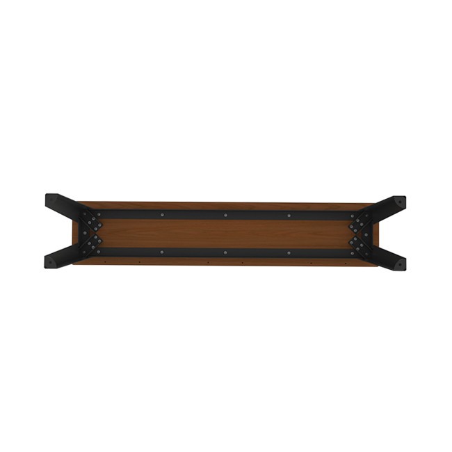Selim metal seat / HPL inclined feet - 3places - anthracite 7016 / clear chene
