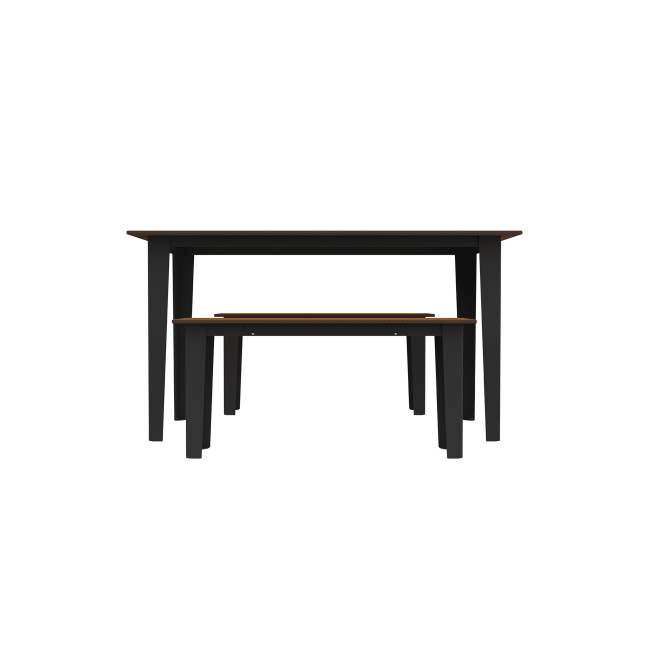 Rectangle Table + Metal Selim / HPL Banquettes Graves Hole + Parasol - 4places - anthracite 7016 / oen