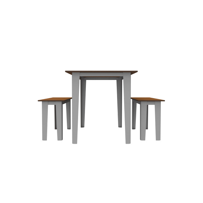 Rectangle Table + Metal Selim / HPL Banquettes Graves Hole + Parasol - 4places - anthracite 7016 / oen