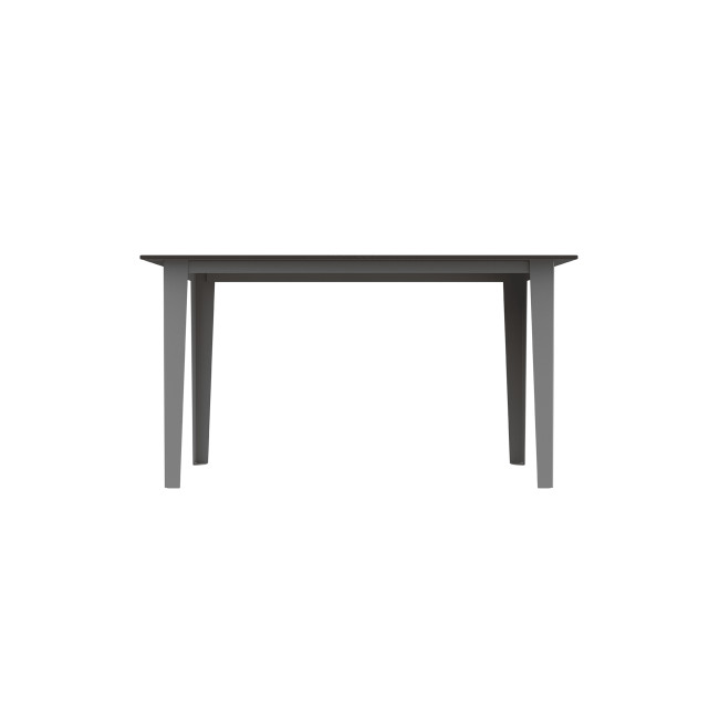 Rectangle Metal Selim Table / HPL Help Feet + Parasol - 4places - anthracite 7016 / clear chene