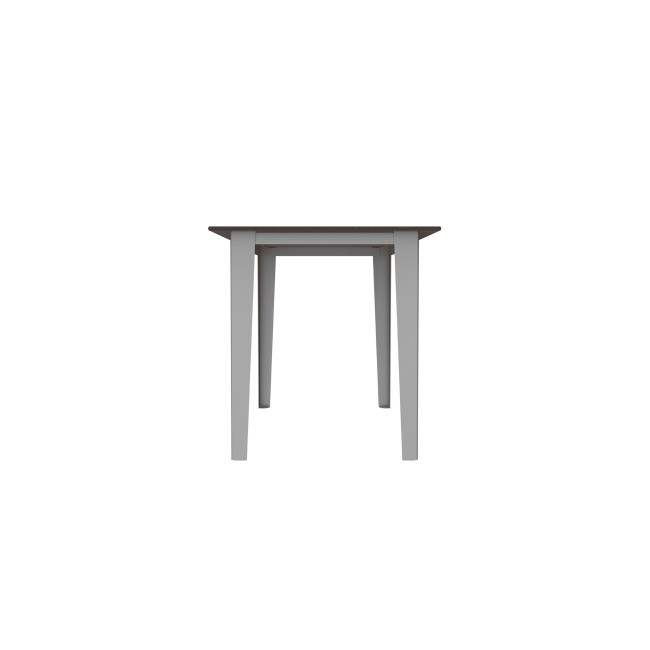 Rectangle Metal Selim Table / HPL Help Feet + Parasol - 4places - anthracite 7016 / clear chene