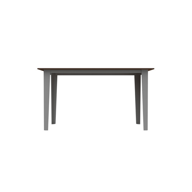 Rectangle Metal Selim Table / HPL Help Feet + Parasol - 4places - anthracite 7016 / clear chene