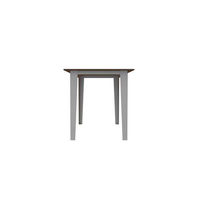 Rectangle Metal Selim Table / HPL Help Feet + Parasol - 4places - anthracite 7016 / clear chene