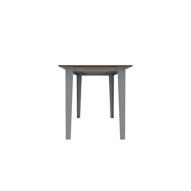 Rectangle Table Selim Metal / HPL Handle Straight Feet + Parasol Hole - 6places - anthracite 7016 / clear chene