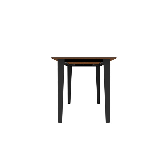 Rectangle Table Selim Metal / HPL Handle Straight Feet + Parasol Hole - 6places - anthracite 7016 / clear chene