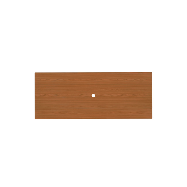 Rectangle Table Selim Metal / HPL Handle Straight Feet + Parasol Hole - 6places - anthracite 7016 / clear chene