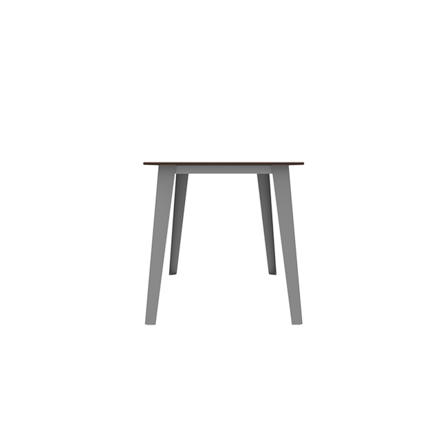 Rectangle Selim Metal Table / HPL Inclined Fleet with Parasol - 4places - anthracite 7016 / clear chene