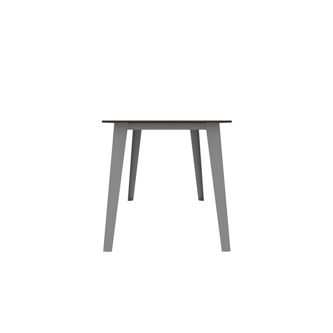 Rectangle Selim Metal Table / HPL Inclined Floors + Parasol - 6places - anthracite 7016 / clear chene
