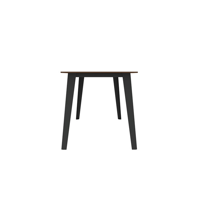Rectangle Selim Metal Table / HPL Inclined Floors + Parasol - 6places - anthracite 7016 / clear chene