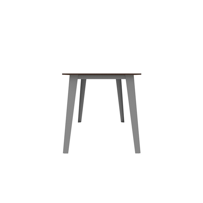 Rectangle Selim Metal Table / HPL Inclined Floors + Parasol - 6places - anthracite 7016 / clear chene