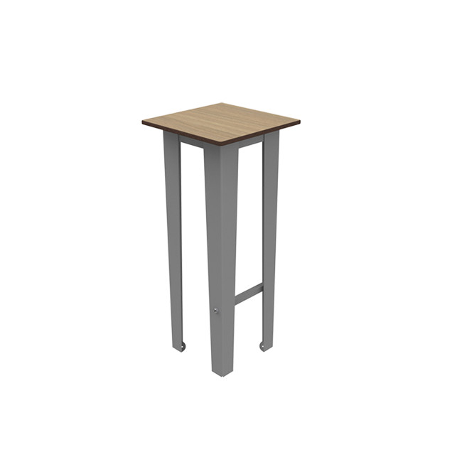 Top Selim stool with metal footrest / HPL straight feet - anthracite 7016 / clearhence