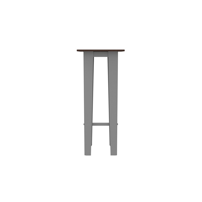 Top Selim stool with metal footrest / HPL straight feet - anthracite 7016 / clearhence