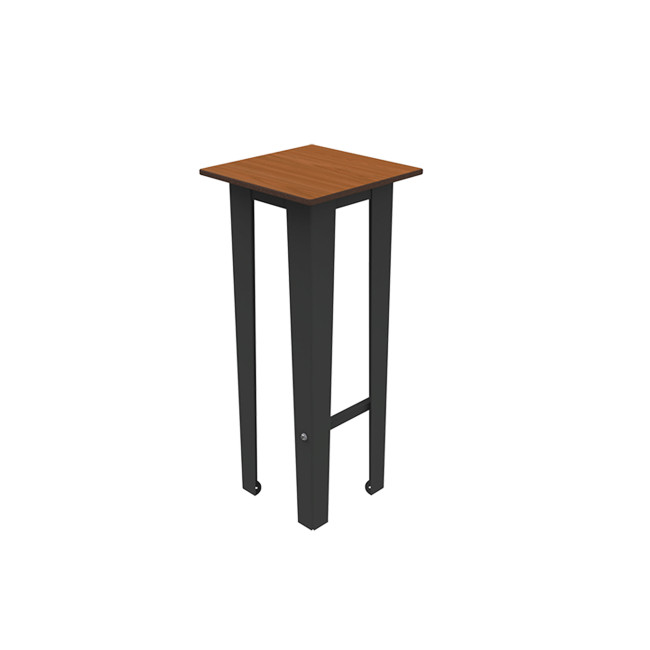 Top Selim stool with metal footrest / HPL straight feet - anthracite 7016 / clearhence
