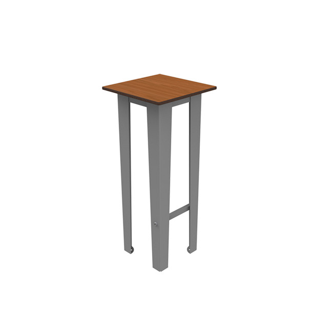 Top Selim stool with metal footrest / HPL straight feet - anthracite 7016 / clearhence