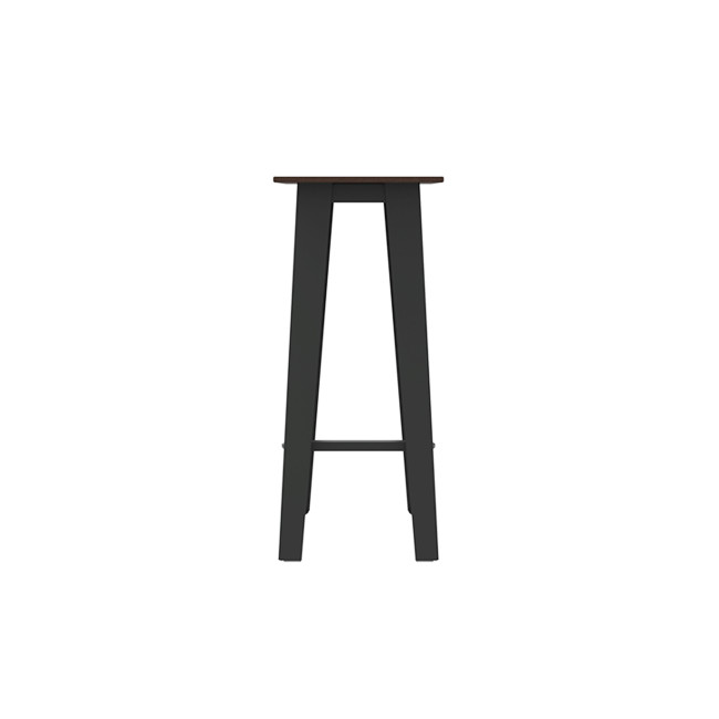 Top Selim stool with metal footrest / HPL inclined feet - anthracite 7016 / clearhence