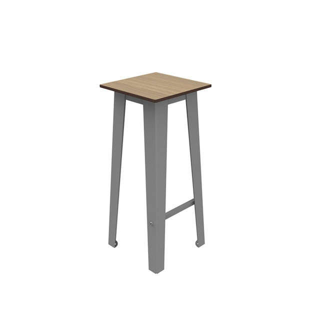 Top Selim stool with metal footrest / HPL inclined feet - anthracite 7016 / clearhence
