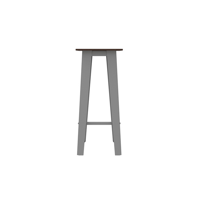 Top Selim stool with metal footrest / HPL inclined feet - anthracite 7016 / clearhence