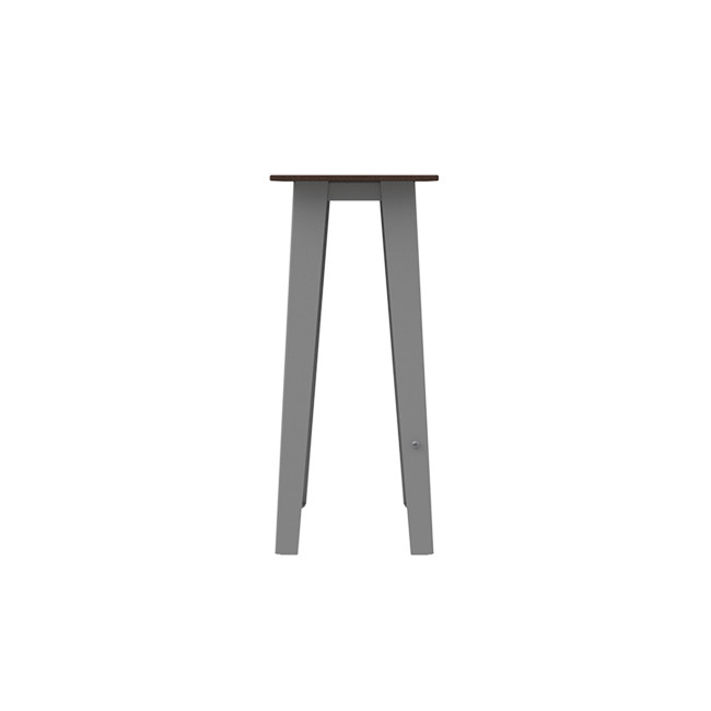 Top Selim stool with metal footrest / HPL inclined feet - anthracite 7016 / clearhence